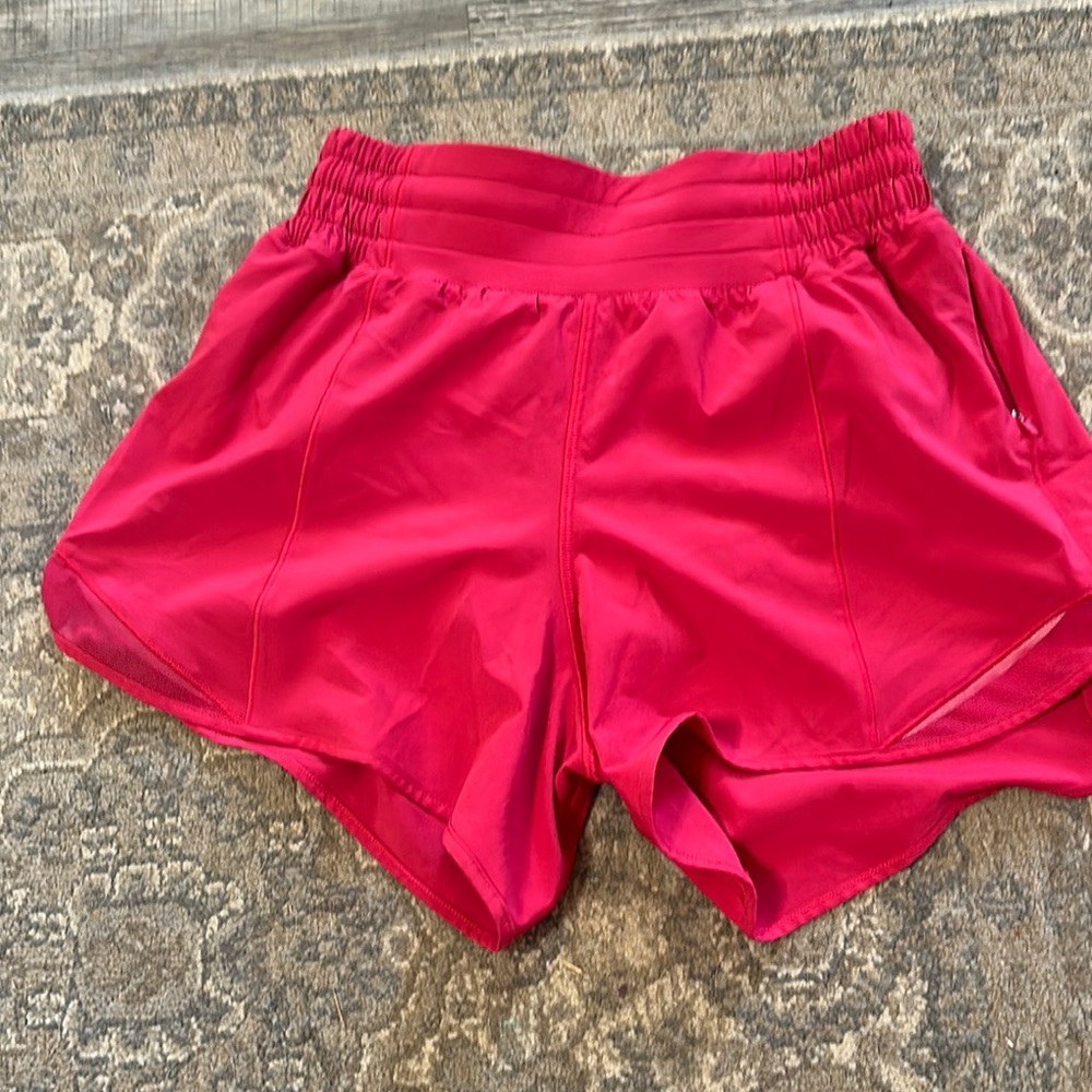 Lululemon Athletica Red Athletic Shorts Lightweight Performance